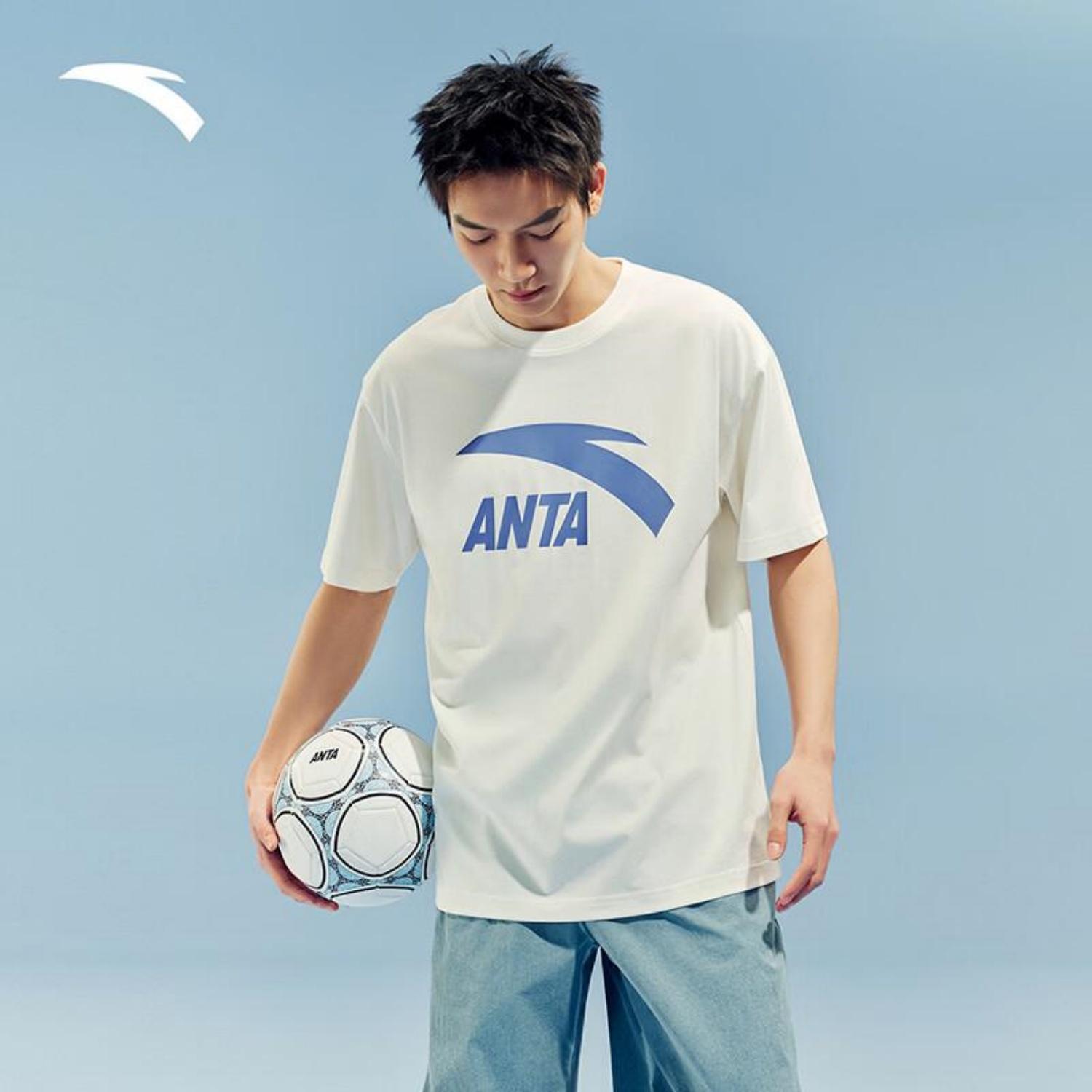 

Anta Men s Logo Print Loose Fit T-Shirt XXXXXL