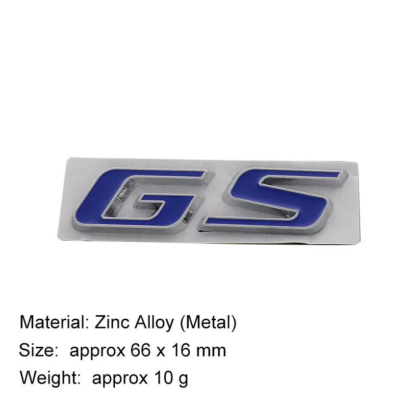 

1pc 3d Metal GS logo Emblem Decal Rear Trunk Side Fender Badge Sticker for New Regal Lacrosse Excelle XT Car Styling Tail Bumper 1