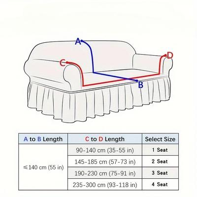 Nordic-style Skirt Hem Sofa Cover Anti-slip Fabric Elastic Sofa Cover All-inclusive and All-cover Geometric Sofa Cover