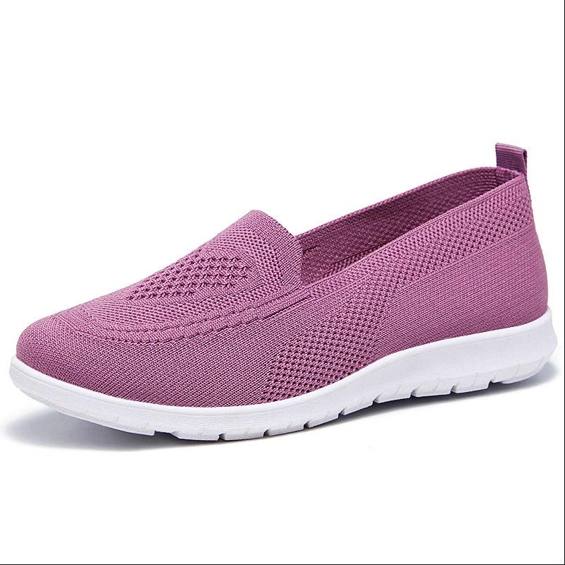 Women's Summer Casual Breathable Soft Flat Shoes - Low-Top Beijing Cloth Mom Shoes