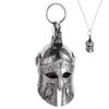 Retro Motorcycle Bell Roman Warrior Helmet Charm Metal Necklace Pendant Good Luck Bells For Scooter Motorcycle Biker Gifts