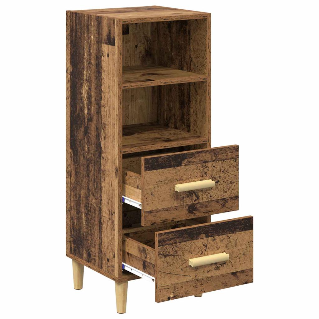 Sideboard Reclaimed Wood 34 X 34.5 X 90 Cm Engineered Wood