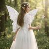 Sparkling Wings Wreath Elf Ear Set Foldable Fairy Cosplay Set Butterfly Wings Set  Themed Party