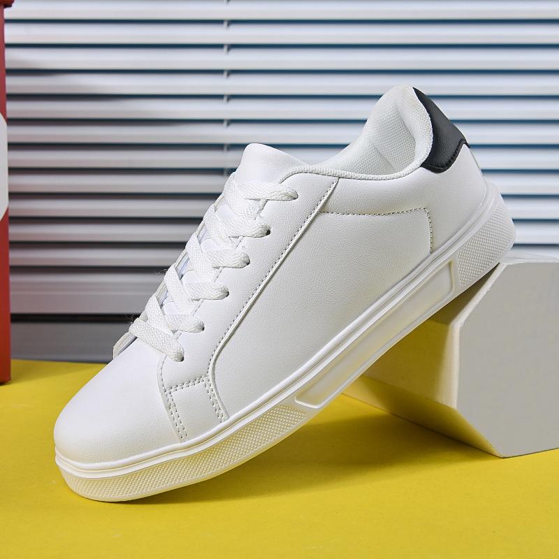 White Shoes For Men And Women In The Same Style Spring Autumn Leather Waterproof Casual Sports Shoes For Teenagers Casual Shoes