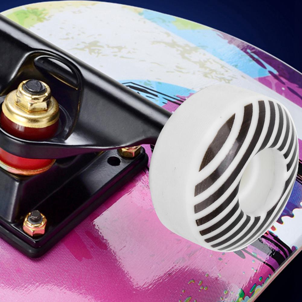4PCS 95A PU White Stripe 52x30mm Skateboard Double Rocker Wheel Downspeed Sliding Wheels