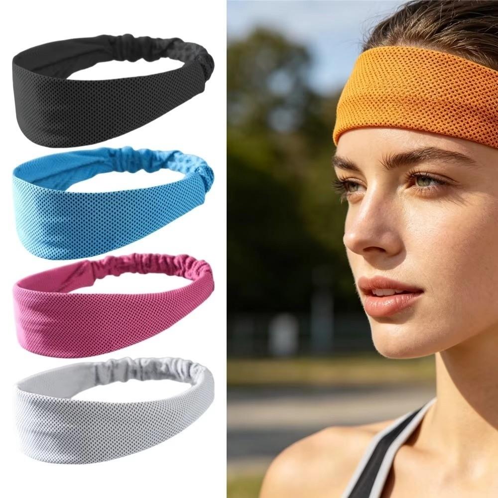 Sweat Absorbent Cool Elastic Headband Breathable Fitness Sweatband Lightweight Sport Headband Yoga