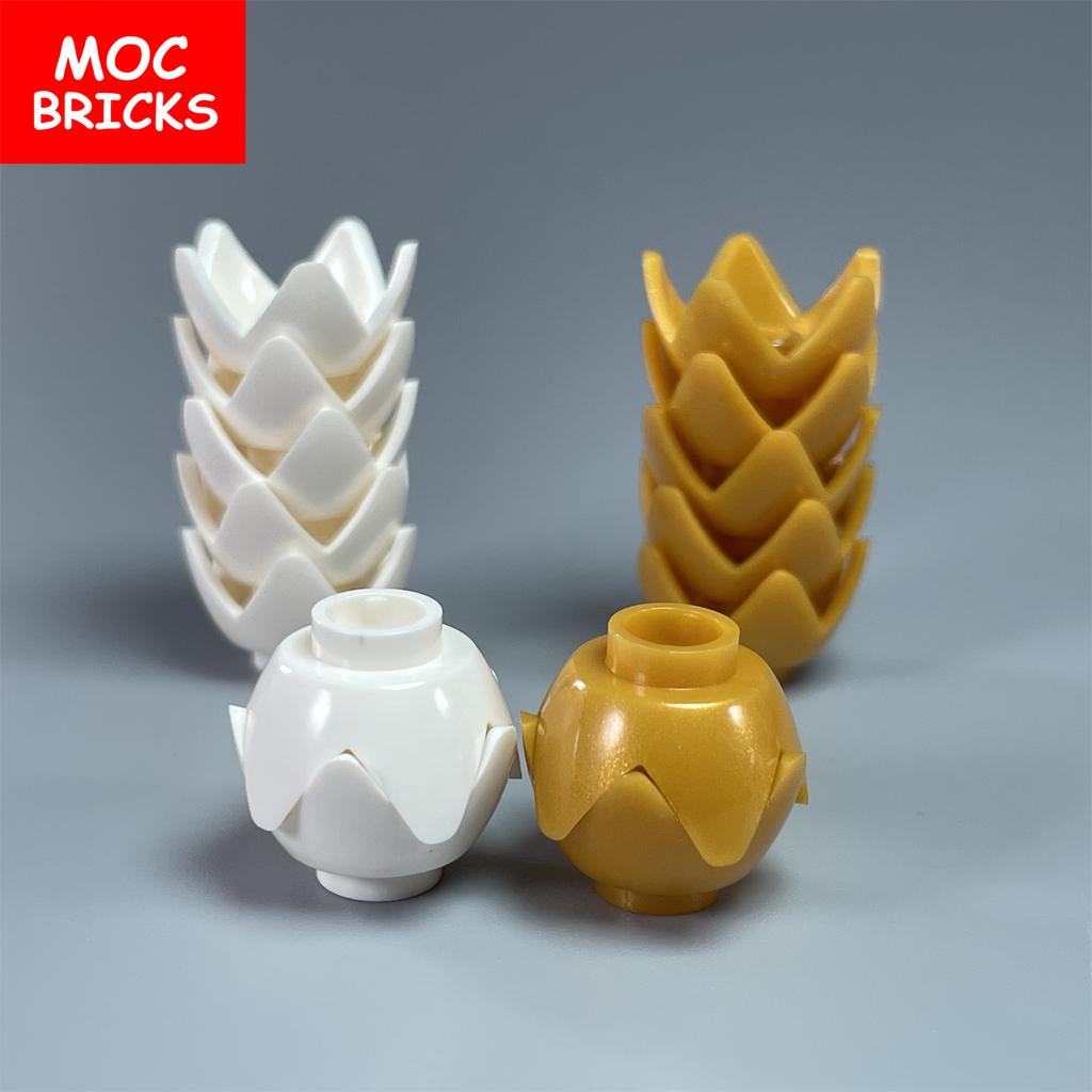 20pcs MOC Bricks Headgear Crown with 5 Points Open Center Stud Flower 39262 Tree House Building Blocks Chilren's Toys