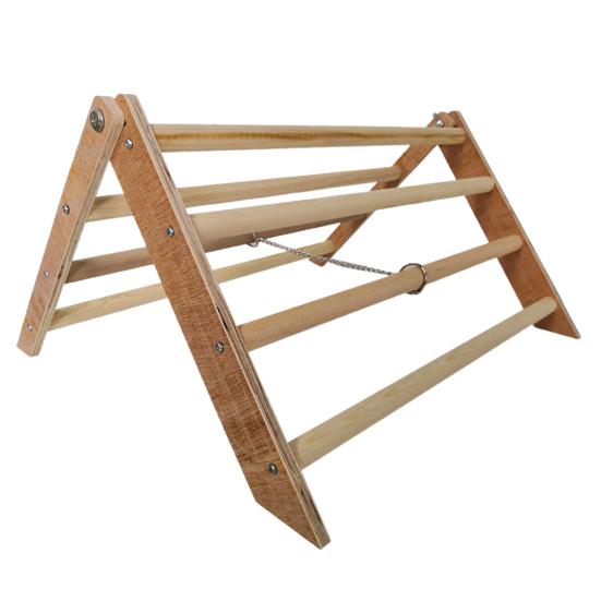 Snadno instalovatelné bidlo pro papouška, užitečný kreativní protiskluzový dřevěný stojan pro domácí mazlíčky a kuřata