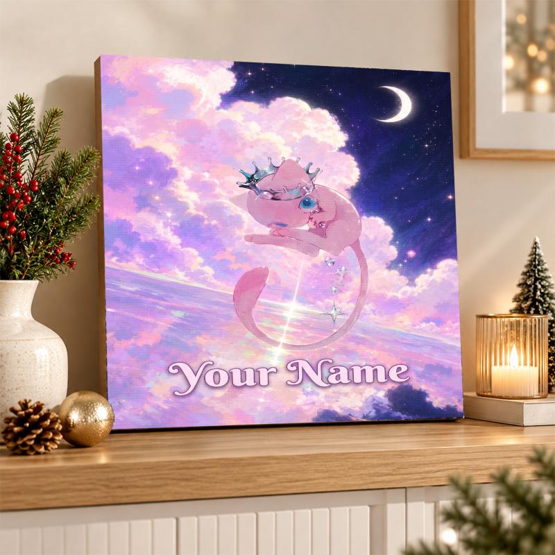 Mew Custom Name Diamond Painting Personalized 5D Full Drill DIY Diamond Art Home Decor