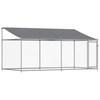 Vidaxl Dog Cage, With Roof and Door, Grey, 4X2X2 M, Steel