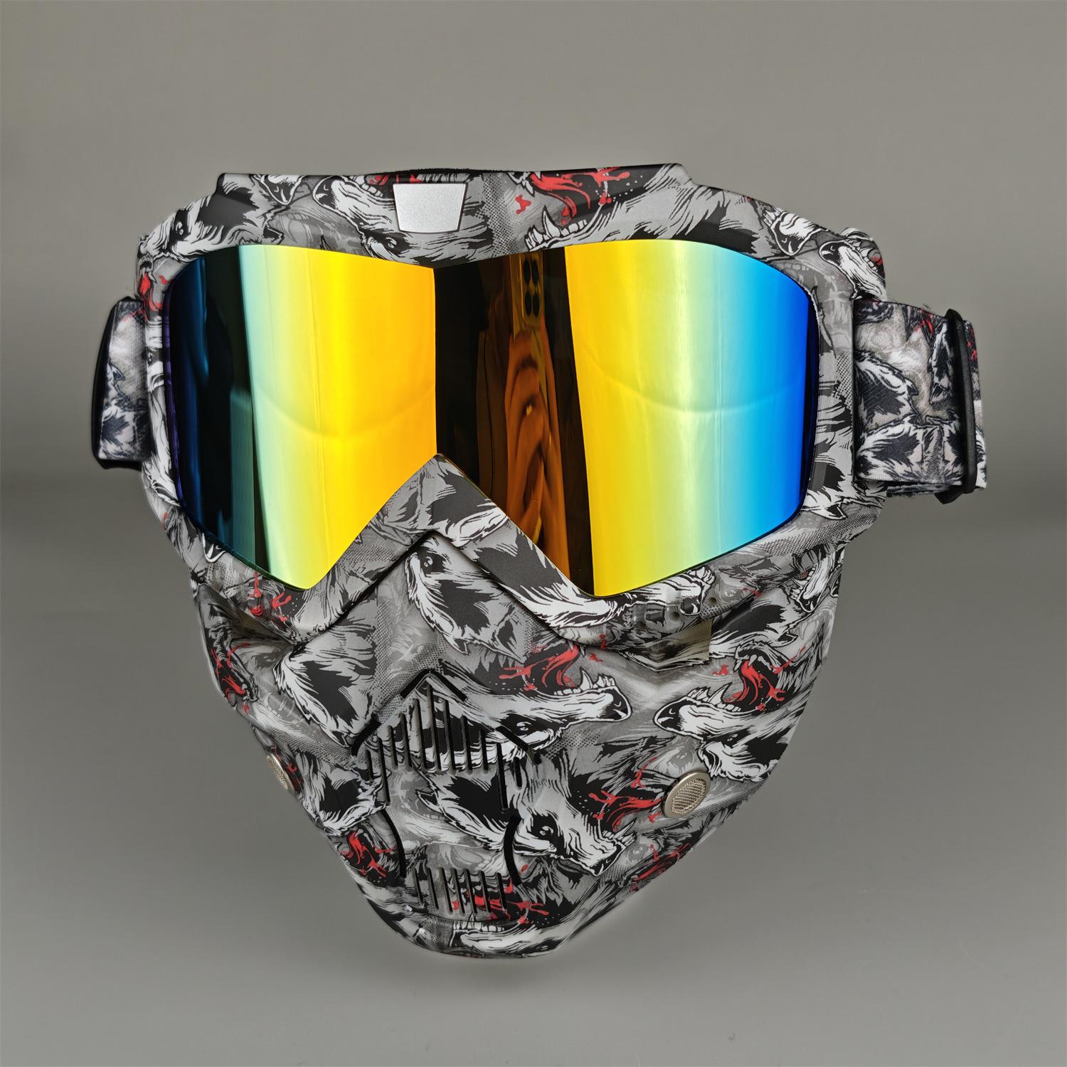 

Мото снігові окуляри Окуляри для шолома Знімні Чоловічі та жіночі Велосипедна маска UV400 Вітрозахисні Окуляри від піску Окуляри для шолома