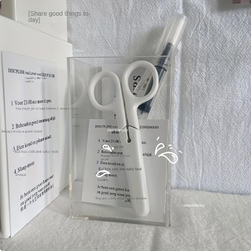 Mini white Scissors, Portable Stainless Steel Blade Paper Cutter, Handmade Stationery, Office
