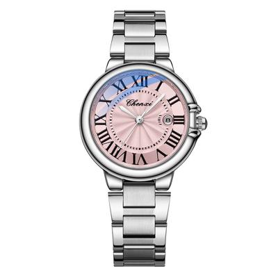 Minimalismo Feminino Relógios Prata Aço Inoxidável Algarismos Romanos Retro Quartzo Relógio de Pulso para Mulheres Elegante Senhora Presente Relógios