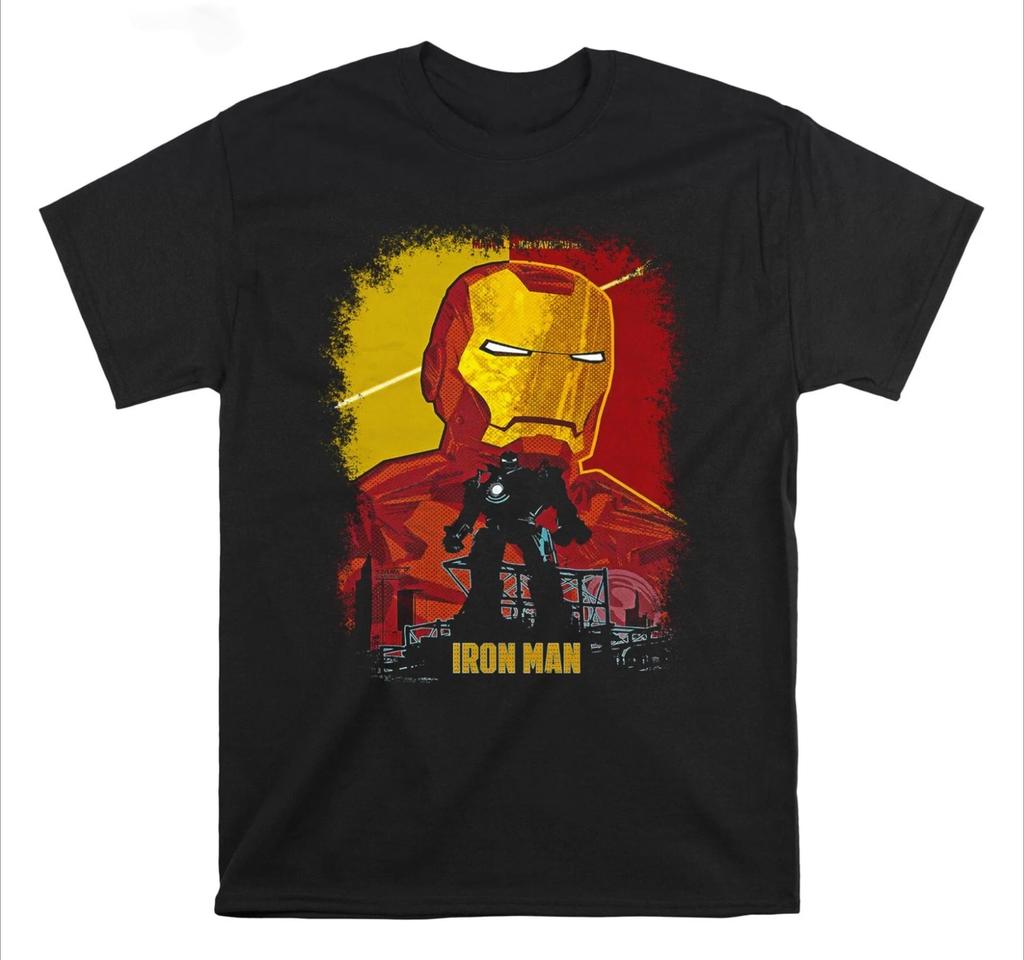 Iron Man Comic Universe T-shirt Men Women Unisex Summer Cotton Top Short Sleeve Streetwear Autumn and Winter Innerwear