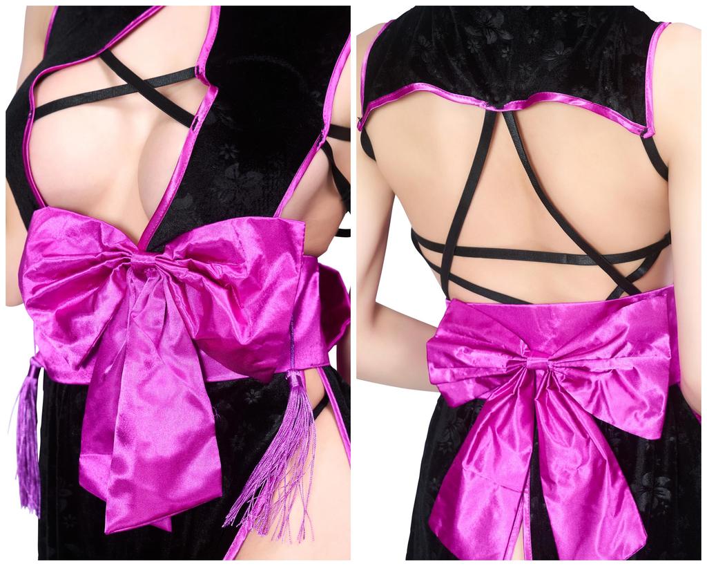 Clearstone Damen Schwarzes Shinobi Cosplay Kostüm für Halloween