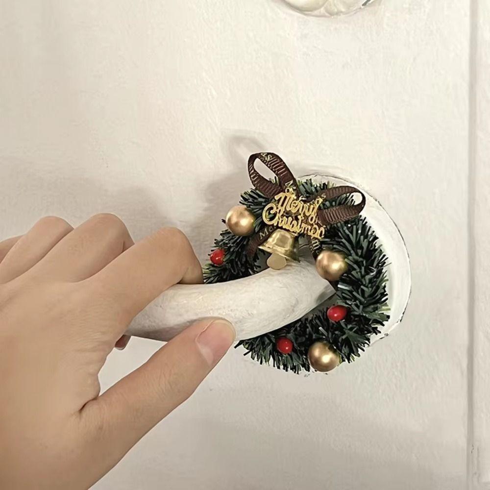 Mini Simulated Christmas Garland Creative Christmas Wreaths Decoration  Party Supplies