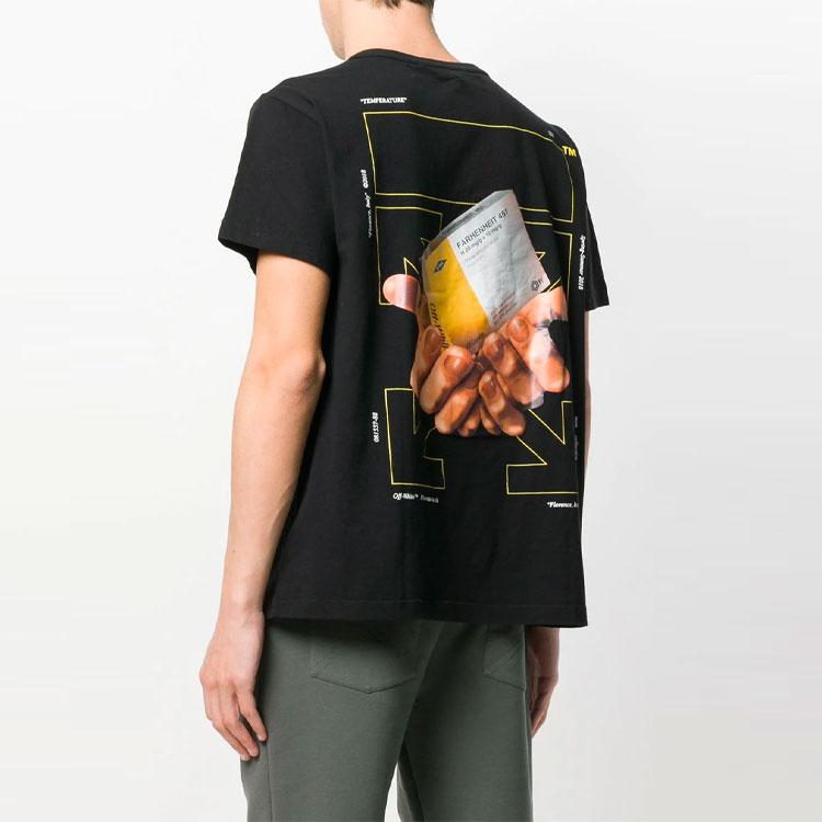 Off-White Tricou Arrows Hands S/S Negru Bărbați Îmbrăcăminte de stradă OMAA002S181850921088