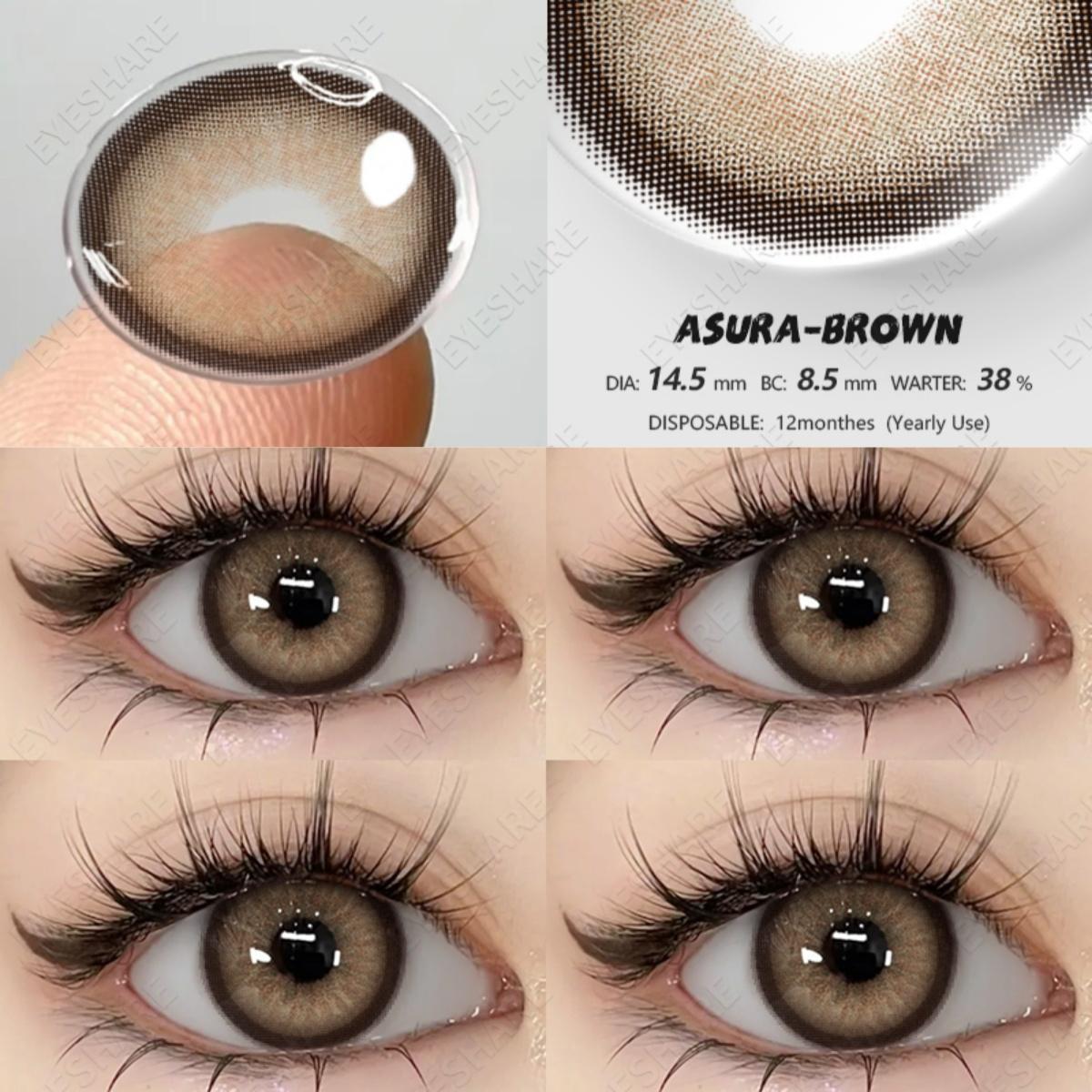 

Цветные контактные линзы EYESHARE, сапфировые линзы для очков, небесно-голубые контактные линзы, коричневые линзы, серые контактные линзы натурального цвета, 1 пара 0