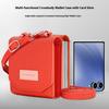 For Samsung Galaxy Z Flip7 5G Case Card Bag Kickstand PU Leather PC Phone Cover with Strap