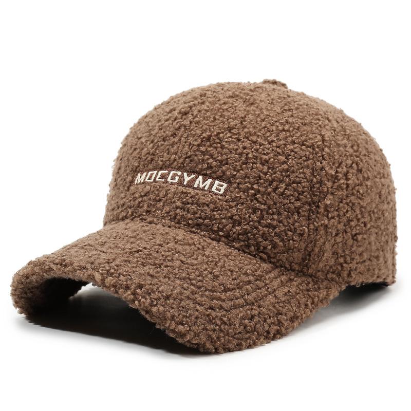Cashmere Hat Women's Autumn Winter Warm Baseball Cap Men Embroidered Letter Cap