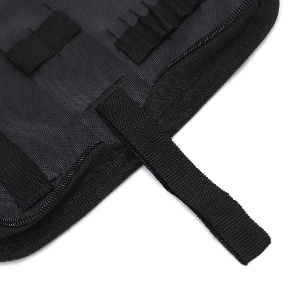 Black Small Zipper Tool Pouch Canvas Utility Tools Organizer Storage Bag Watch Repair