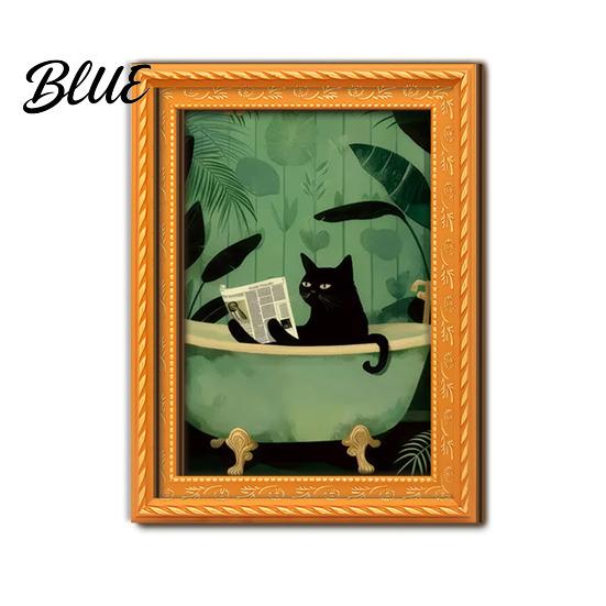 Vintage Style Cat Ornaments Black Wooden Refrigerator Magnet Halloween Theme Decorative Cute Pumpkin Magnet Set Magnetic Decal for Kitchen Cabinets