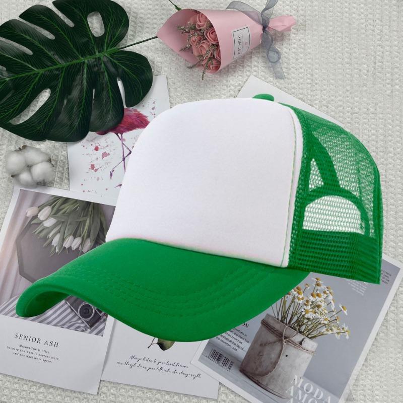 Summer Color Matching Truck Driver Sponge Net Cap Work Cap Volunteer Cap Duck Tongue