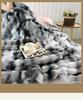2025 Tie-dye Bubble Faux Rabbit Fur Milk Velvet Throw Blanket