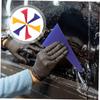 Housoutil Car Vinyl Wrap Squeegee Triangle Scraper for Auto Window Tint and Decal Application Flexible Plastic Tool with Hanging Hole 8.3X4.7X0.4