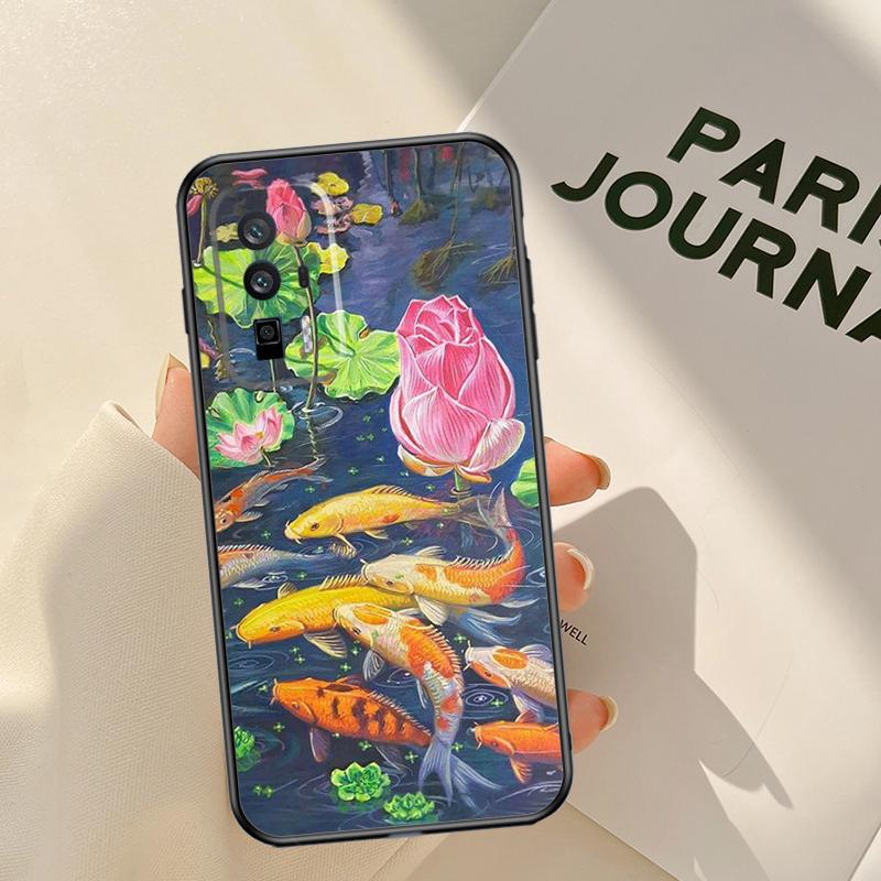 Koi Carp Fish Painting Case For Xiaomi 14 15 Ultra 13T 14T 15T 17 Pro Max POCO X7 X5 X6 Pro F5 F6 F7 F8 Pro Coque