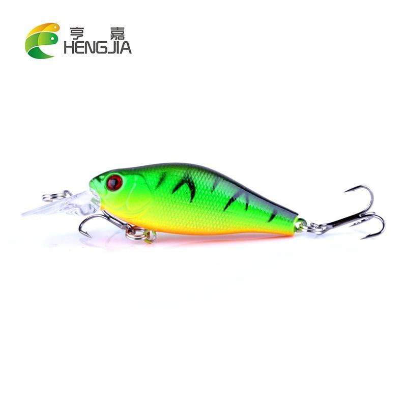 10PC HENGJIA 8g Minnow Crankbaits 3D Eyes Plastic Wobbler Fishing Tackle Equipment