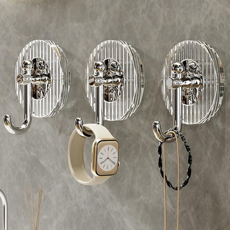 Strong Multi Functional No Drill Wall Mounted Traceless Adhesive Hooks For Bathrooms Bedroom Living Room Home