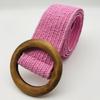 Retro PP Grass Woven Women's Waistband with Elastic and Elastic Waistband, Fashionable and Minimalist Hundred Matching Dresses