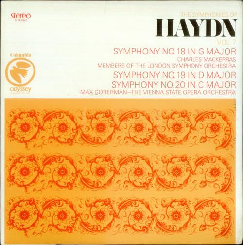 

LP Record MAX GOBERMAN VIENNA STATE OPERA OR The Symphony Of Haydon Vol 7 No18 32160342 ODYSSEY 1968 US Classical Used