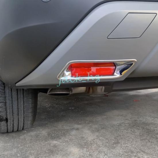 Front & Rear Chrome Fog Light Cover Surrounds For For Nissan Rogue X-Trail T33
