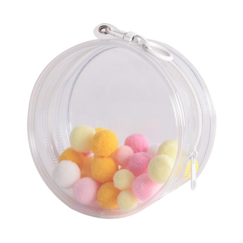 10cm Transparent Round Plush Doll Outing & Storage Bag