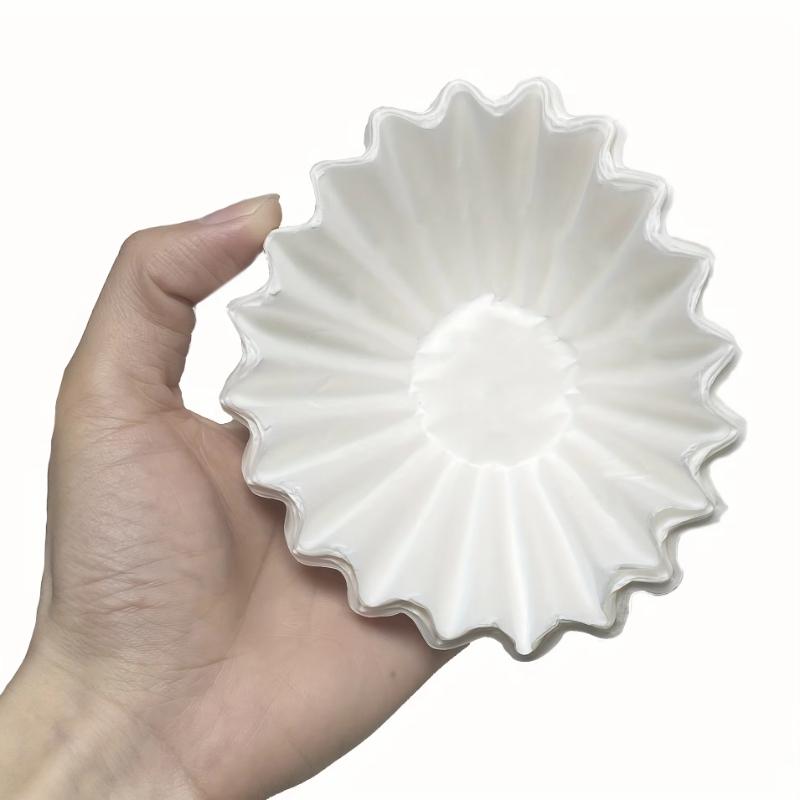 100pc Disposable Coffee Filter, Basket Type 8-10Cup, Compatible with Single Pouring Coffee Machine and Dripping Coffee Machine