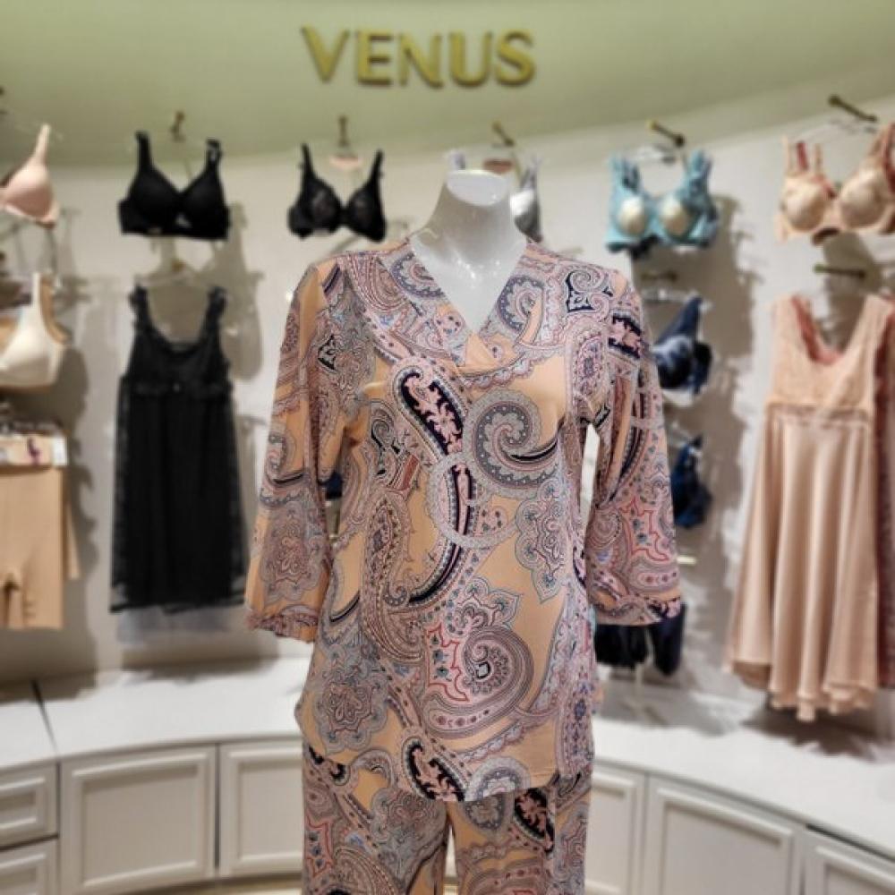 

VenuS Women S Big paiSley Print Homewear Top Vev3926f oranges/100