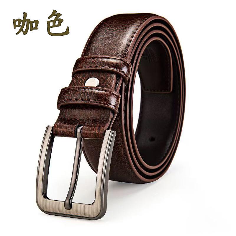 

Ремень мужской синий простой ремень с пряжкой средний деловой повседневный ремень высокого класса мужской 110cm светло-коричневого