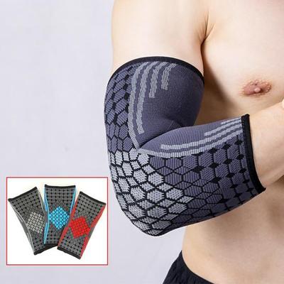 1 Stück Ellbogenschützer Strick Kompression Atmungsaktiv Stoßabsorption Hochelastisch Ellbogenschutz Dünne Sport-Ellbogenbandage Kompressionsmanschette für Sport