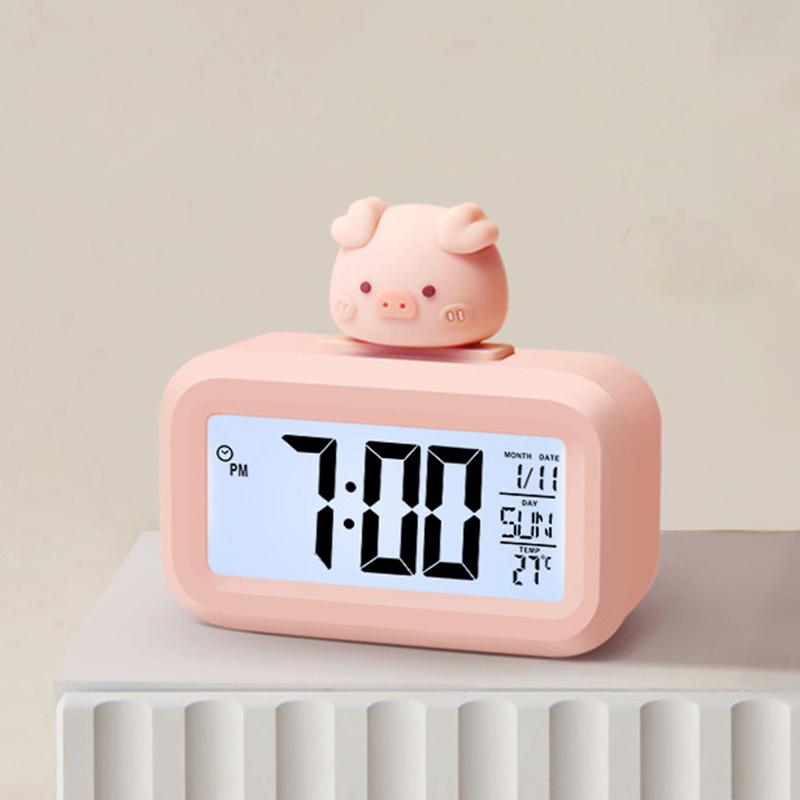 Mini LED Digital Alarm Clock Kawaii Animal Desktop Clocks Electronic Bedside Table Clocks Home Bedroom Decoration Despertador