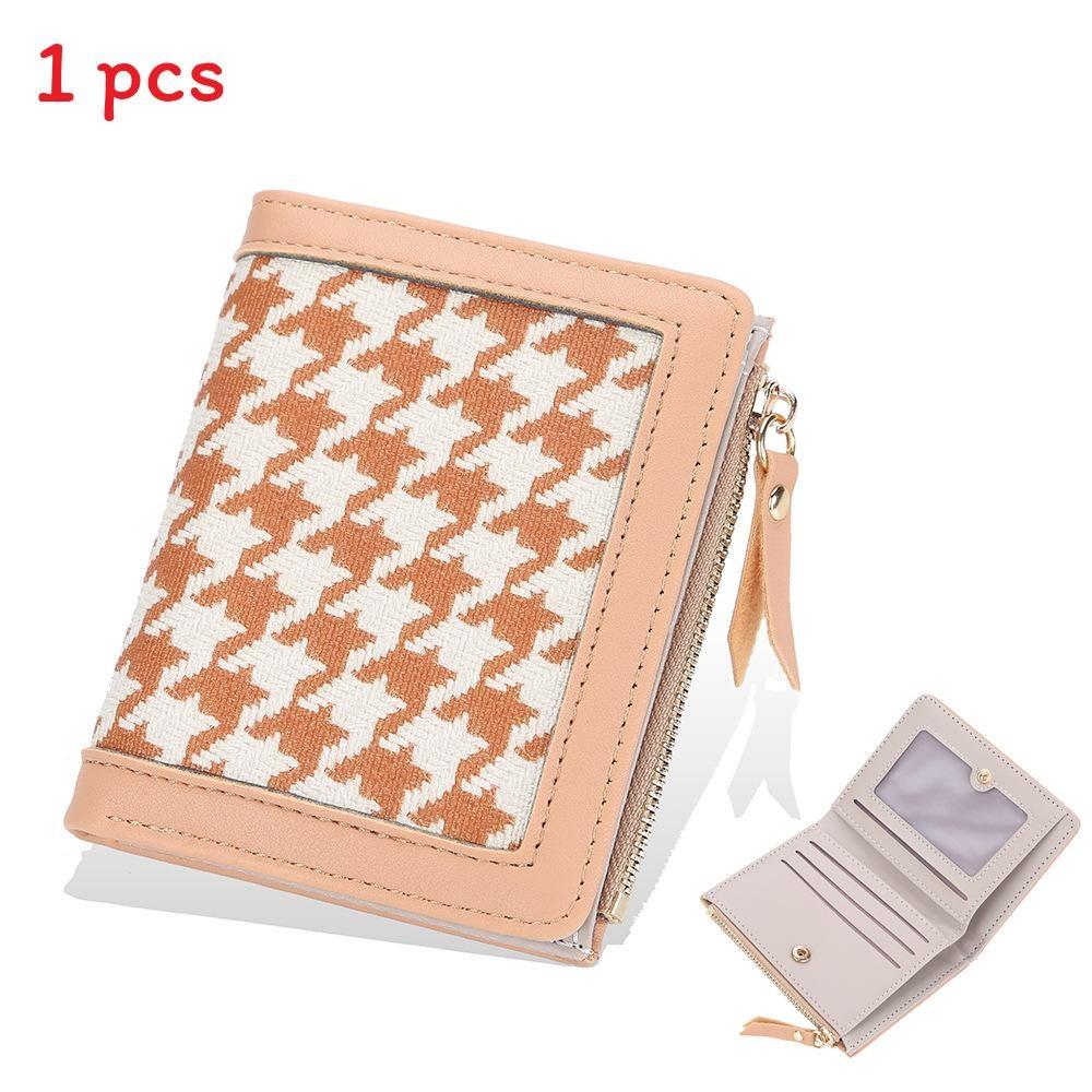 Simple Thousand Bird Pattern Women Casual Square Short Wallet For Daily Use