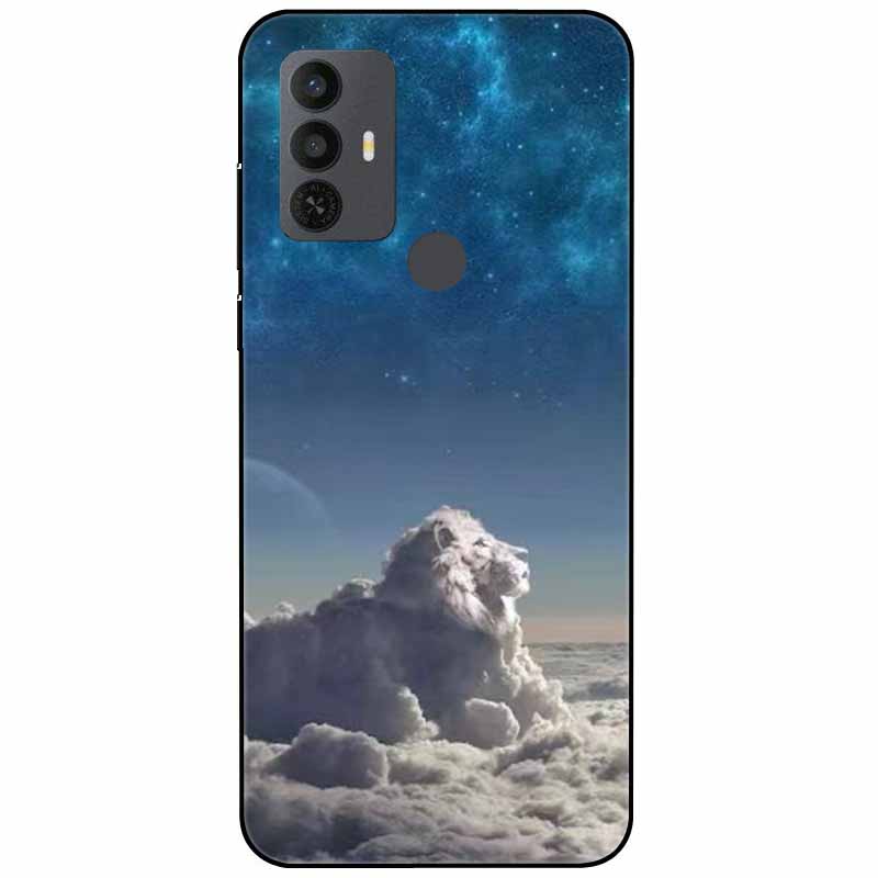 Phone Cover For Alcatel 1V 2021 Case Silicone Lovely Black Bumper Soft TPU Coque for Alcatel 1V (2021) 6002A 6002D 1 V Shells