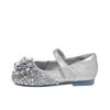 Girls' Elsa Princess Crystal Rhinestone Performance Flats - Non-Slip, Soft Sole
