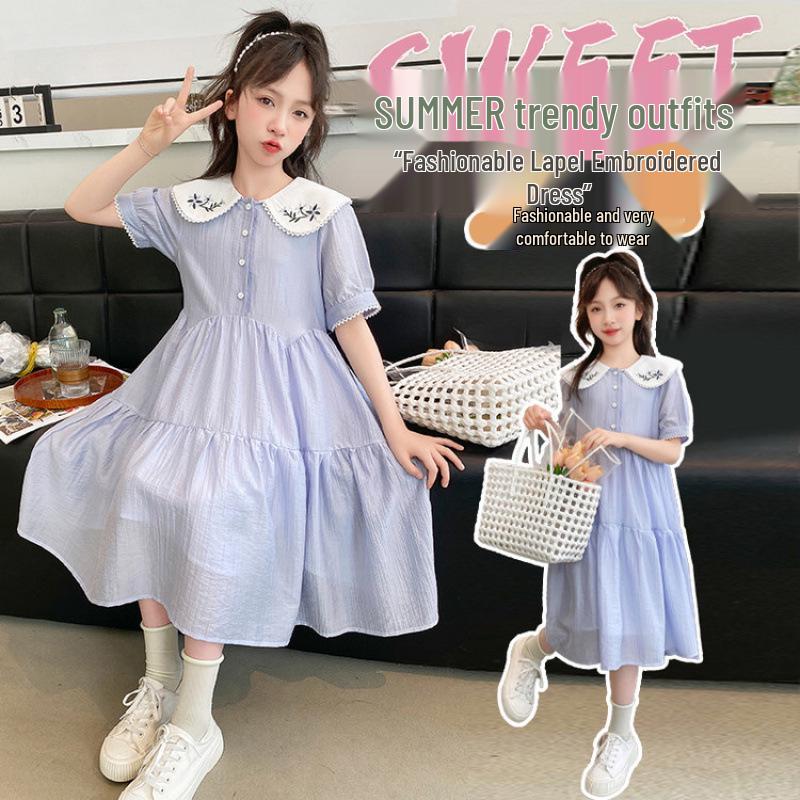 2026 Stylish Girls' Summer Princess Dress for Middle & Big Kids
