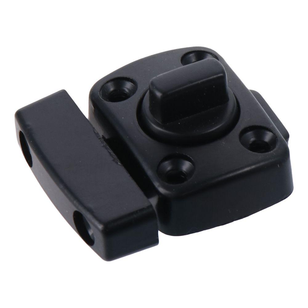 Rotate Bolt Door Lock Latch Black Gate Latches Portable Zinc Alloy Latch  Worker