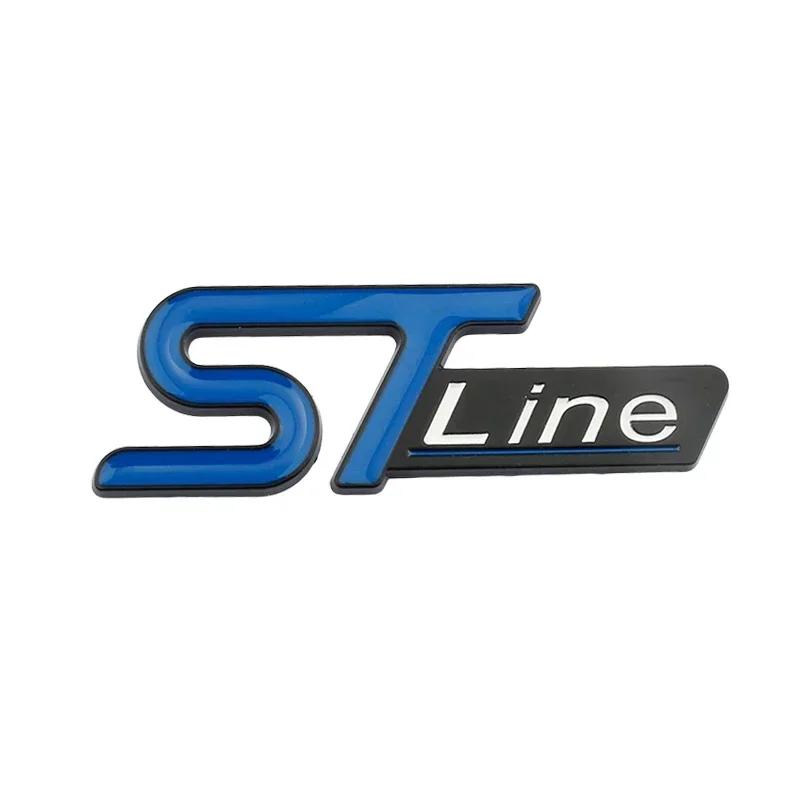 3D Metal ST LINE Logo Rear Trunk Emblem Badge Sticker for Ford Focus FIESTA Kuga ESCAPE Mondeo EcoBoost