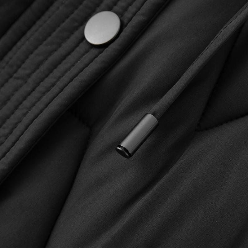 Fashion Woman Long Parkas Winter Coats Hooded Faux Fur Collar Thick Warm Overcoat Women's Jackets