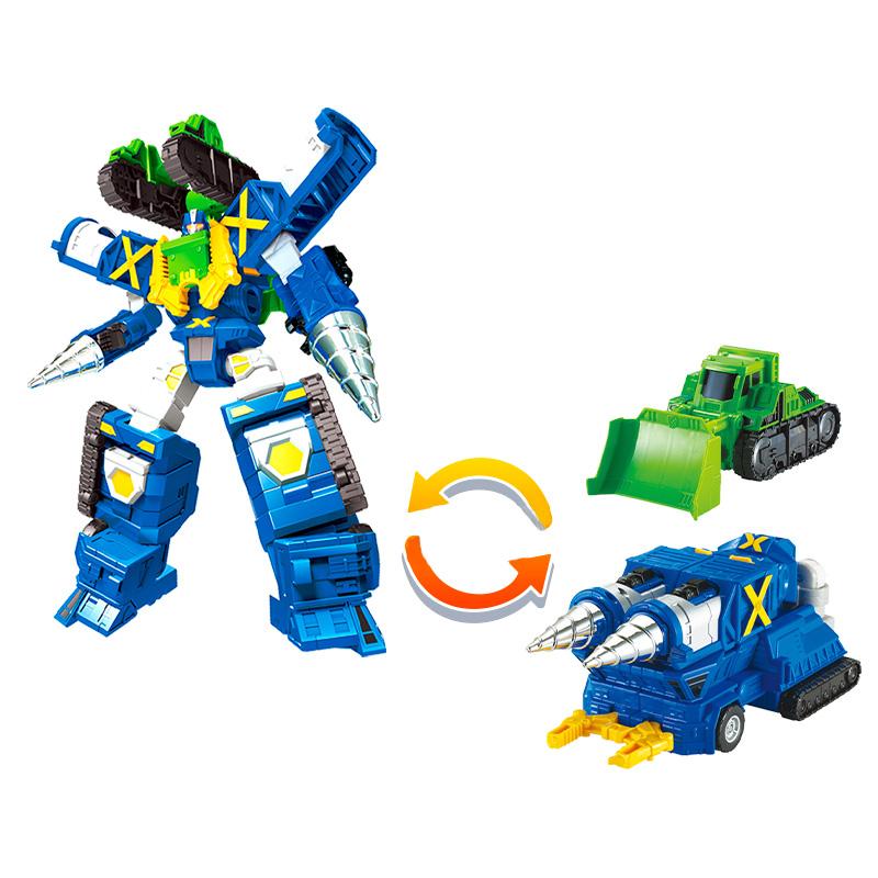 6 IN 1 Hyper Builoion Carbot Transformation Robot Toys Action Figures Deformation Engineering Car Truck Crane Vehicle Toy