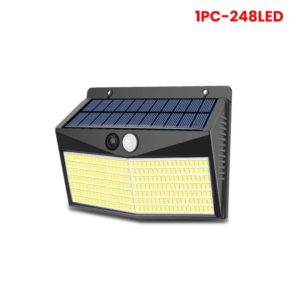 248 LED Outdoor Solar Power Lights Motion Sensor 3 Modes Waterproof Security Flood Lights for Pathway Garden Garage Lamp